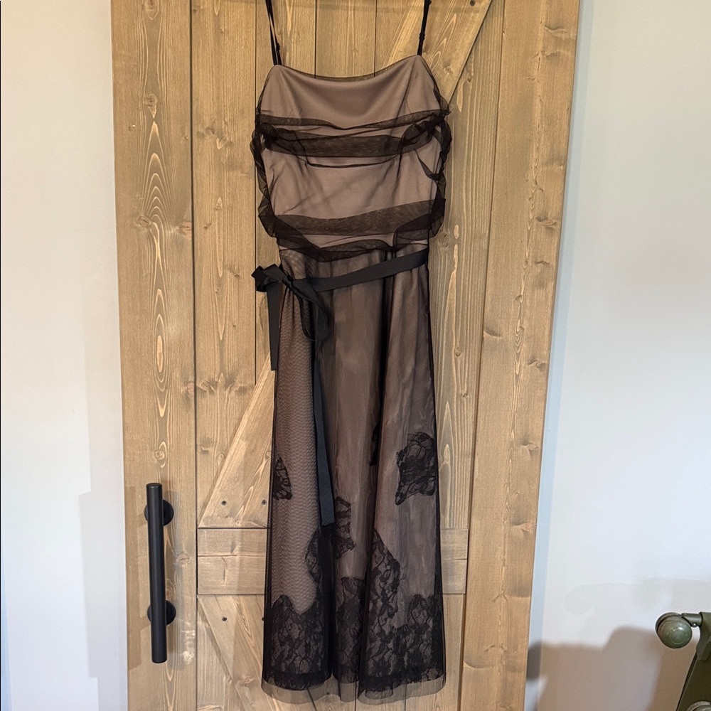 Trixxi Black and Tan Classy Dress